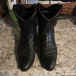 Lucchese ladies Black Leather Boots